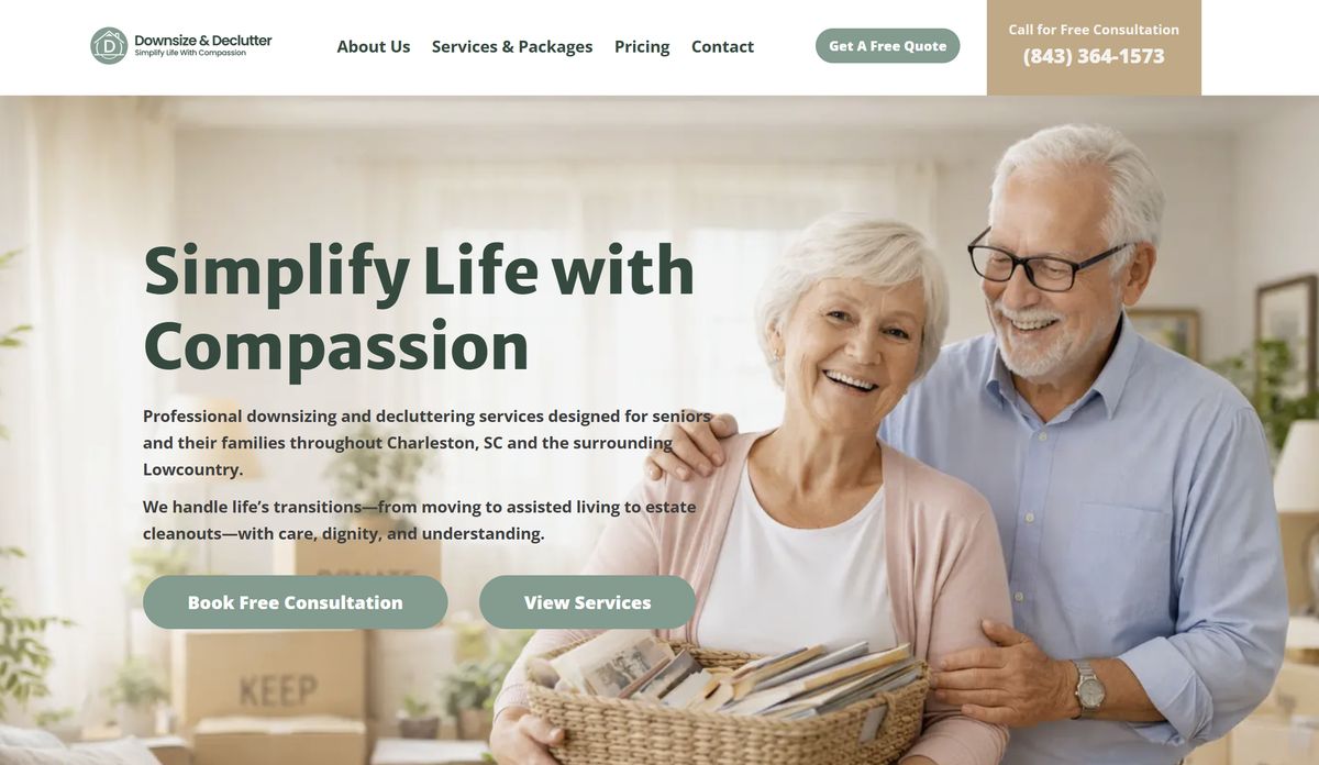 Downsize & Declutter — Senior Services Site - Web development project by Premier Dev Solutions